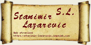 Stanimir Lazarević vizit kartica
